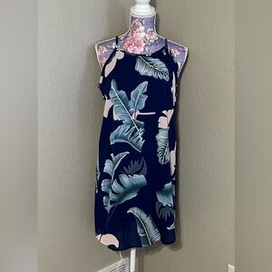 Tropical Leaf Print Dress